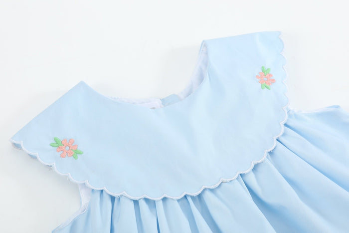 Light Blue Bunny and Flowers Dress - Lil Cactus