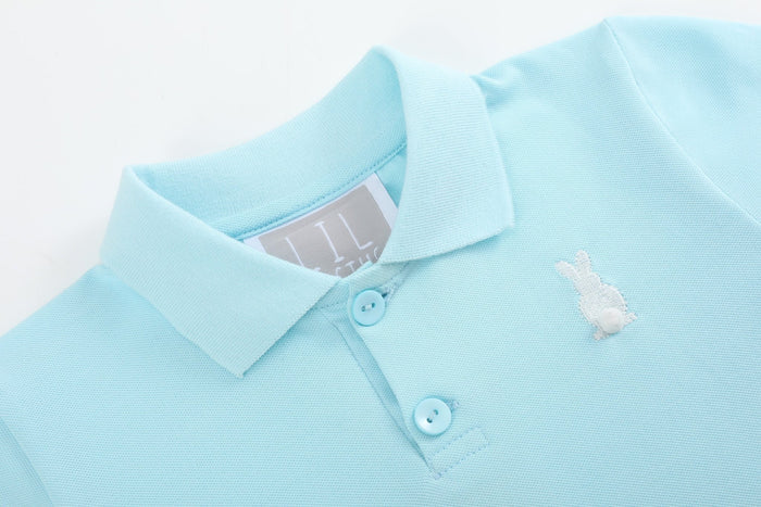 Light Blue Easter Bunny Polo Shirt - Lil Cactus