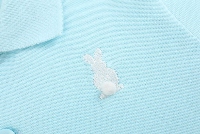 Light Blue Easter Bunny Polo Shirt - Lil Cactus