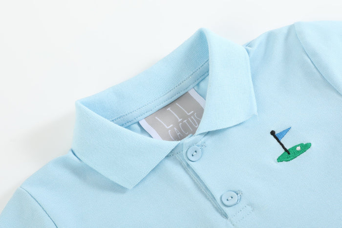 Light Blue Golf Hole Shirt - Lil Cactus