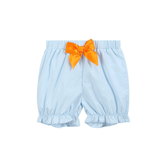 Light Blue Pumpkin Vine Smocked Dress and Bloomers - Lil Cactus