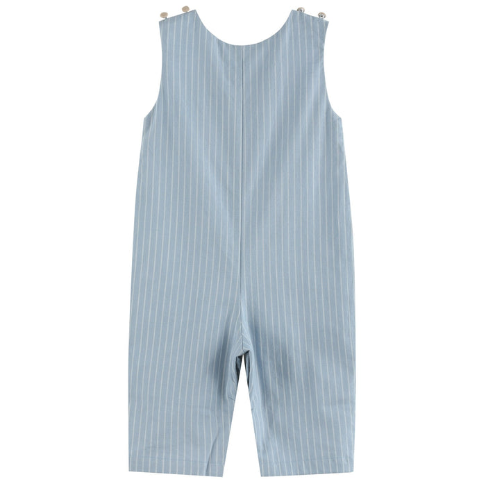 Light Blue Puppy Smocked Overalls - Lil Cactus