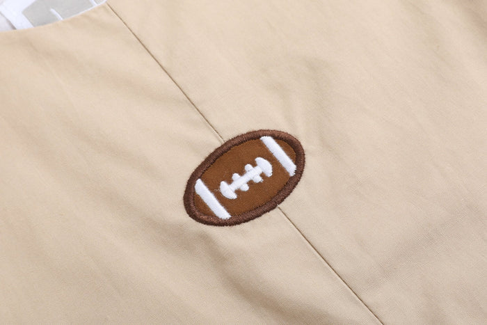 Light Brown Football Overalls - Lil Cactus