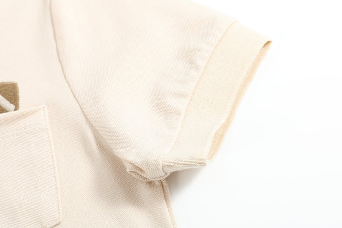 Light Brown Football Pocket Polo Golf Shirt - Lil Cactus