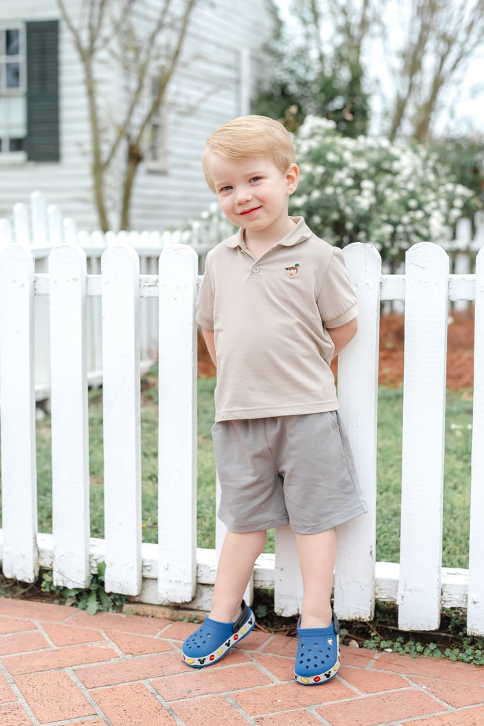 Light Brown Mallard Golf Shirt - Lil Cactus