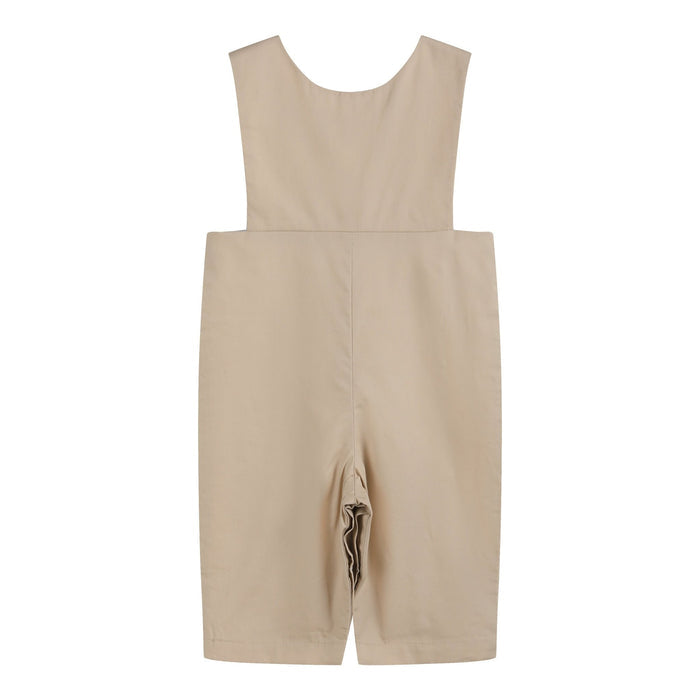 Light Brown Mallard Smocked Overalls - Lil Cactus