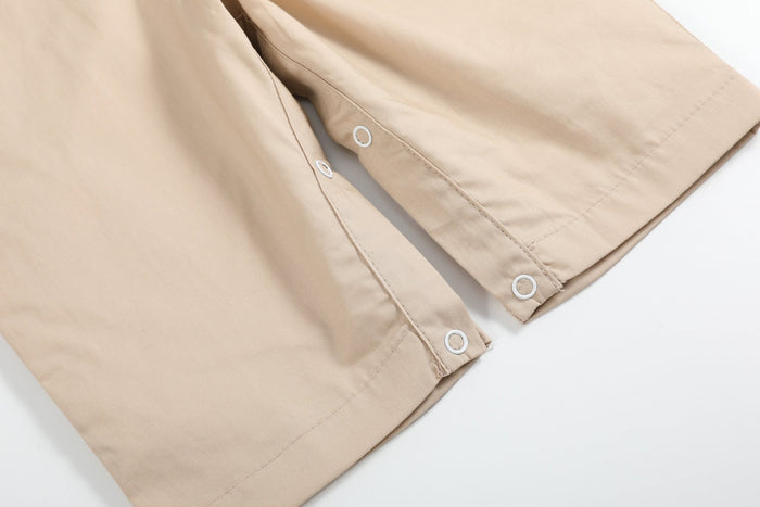 Light Brown Mallard Smocked Overalls - Lil Cactus