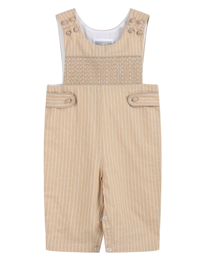 Light Brown Pinstripe Smocked Jon Jons - Lil Cactus