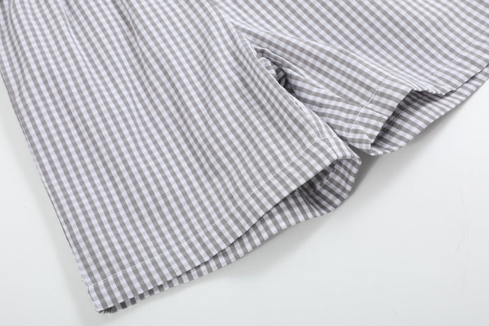 Light Gray Mallard Smocked Shirt and Shorts - Lil Cactus