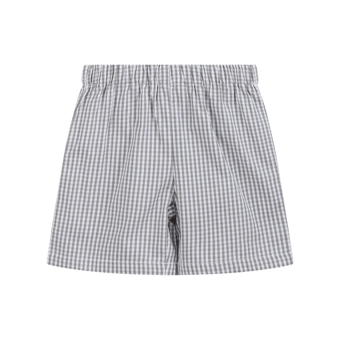 Light Gray Mallard Smocked Shirt and Shorts - Lil Cactus