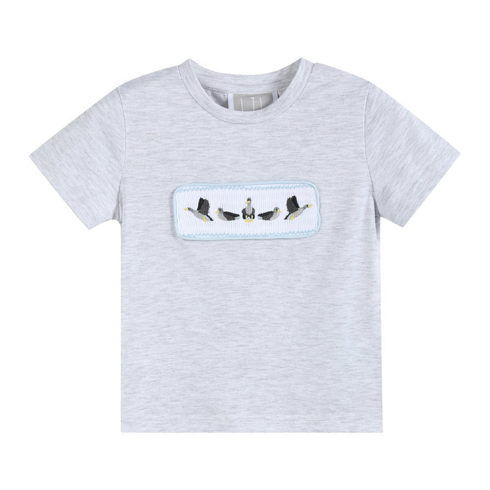 Light Gray Mallard Smocked Shirt and Shorts - Lil Cactus