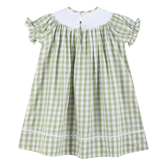 Light Green Alligator Smocked Bishop Dress - Lil Cactus