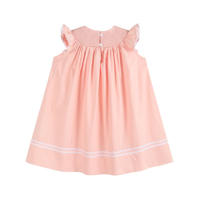 Light Pink Easter Bunny Smocked Bishop Dress - Lil Cactus
