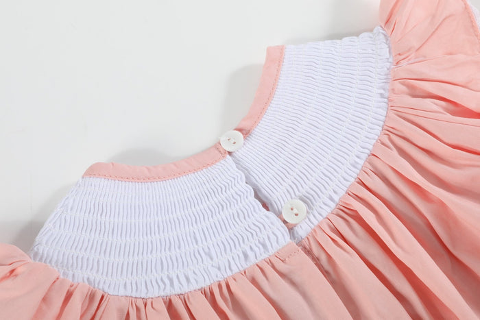 Light Pink Easter Smocked Bishop Dress - Lil Cactus