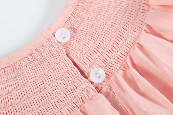 Light Pink Easter Bunny Smocked Top and Bloomer Set - Lil Cactus