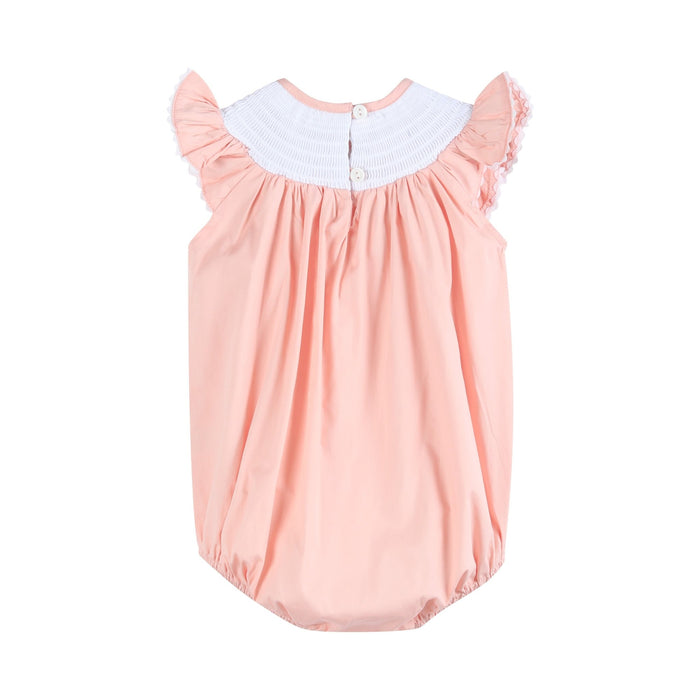 Light Pink Easter Smocked Flutter Romper - Lil Cactus