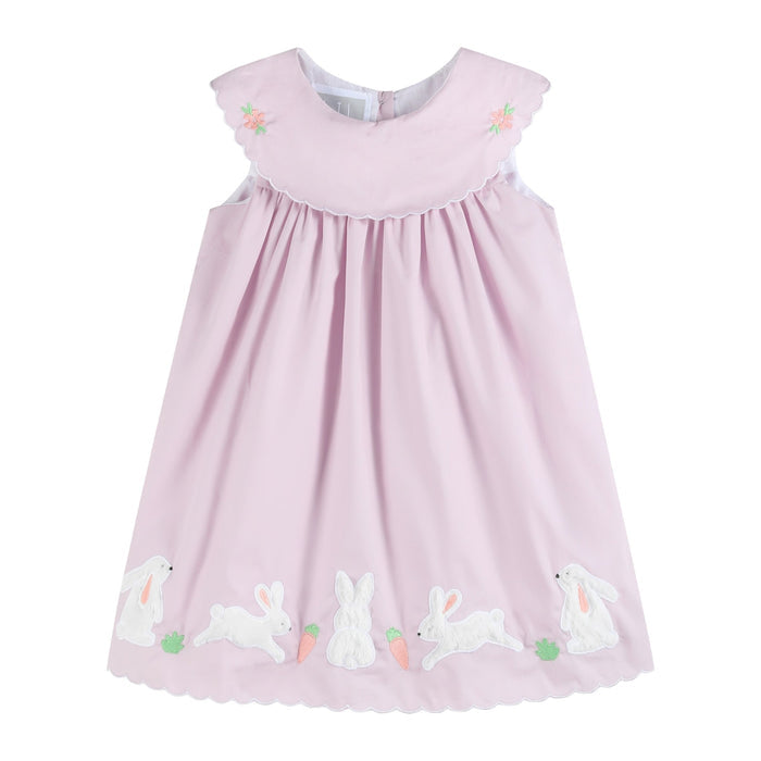 Light Purple Bunny and Flowers Dress - Lil Cactus