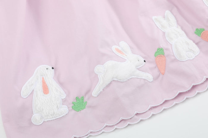 Light Purple Bunny and Flowers Dress - Lil Cactus