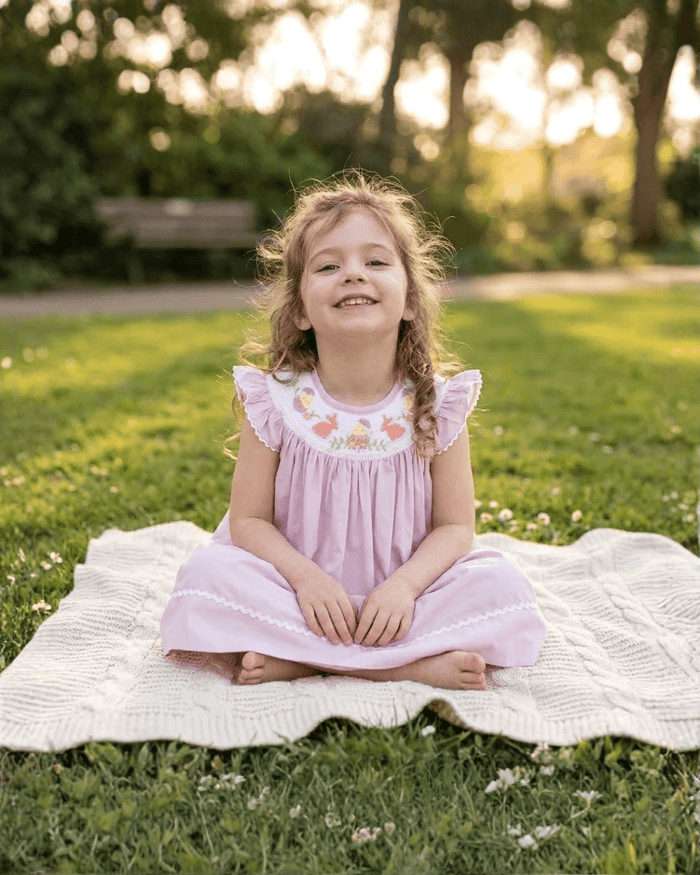 Light Purple Easter Smocked Bishop Dress - Lil Cactus