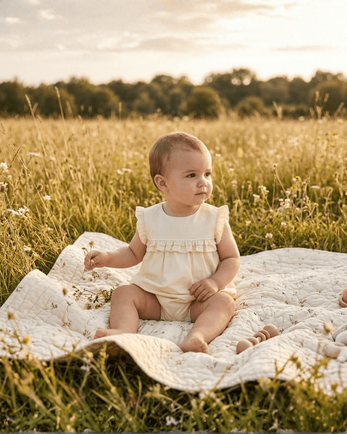 Light Yellow Ruffle Jumper Romper - Lil Cactus