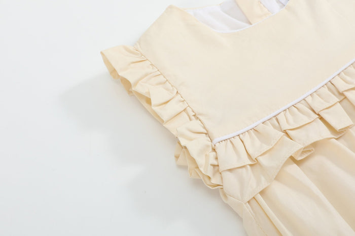 Light Yellow Ruffle Jumper Romper - Lil Cactus