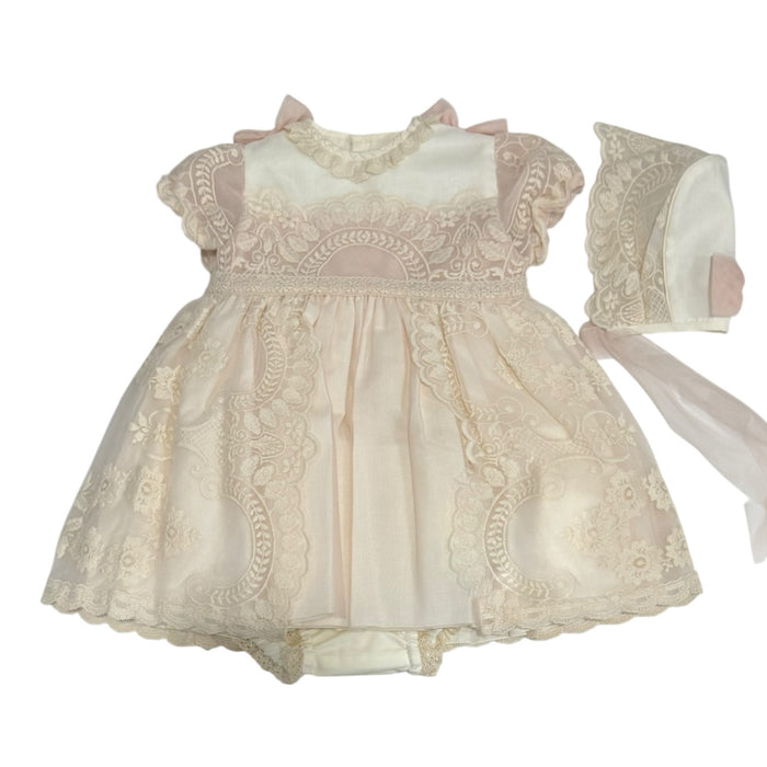 Lilibeth Light Pink/Ivory Lace 3-pc Girl Set