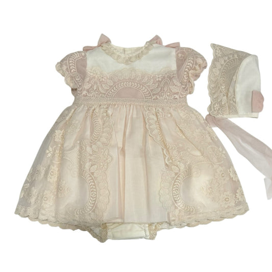 Lilibeth Light Pink/Ivory Lace 3-pc Girl Set