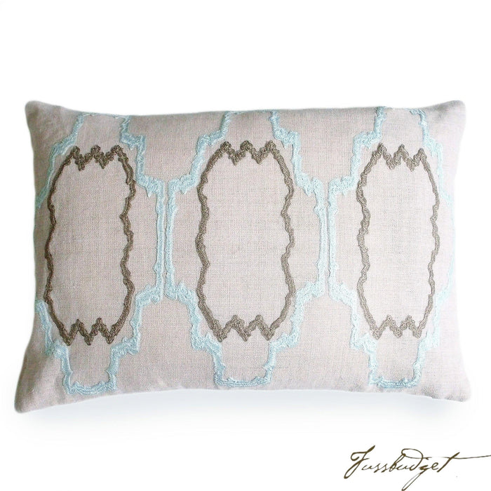 Lilly Pillow - Blue Flower-Fussbudget.com