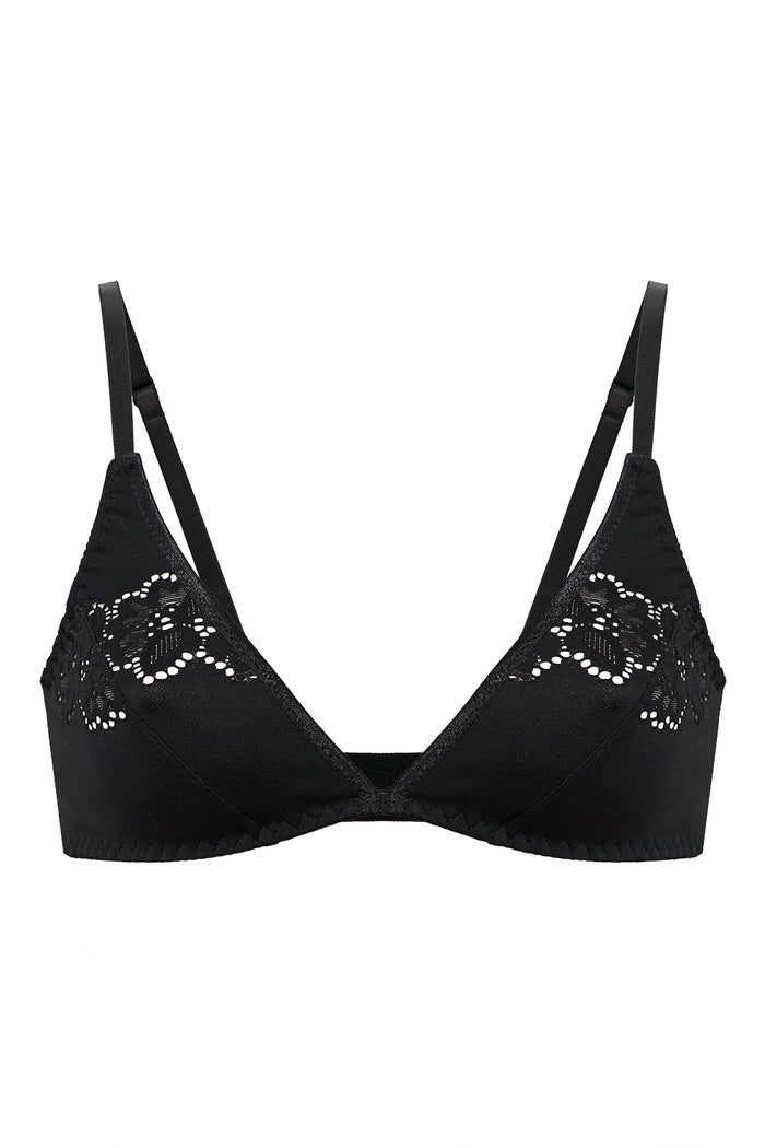 Lindy black soft bra