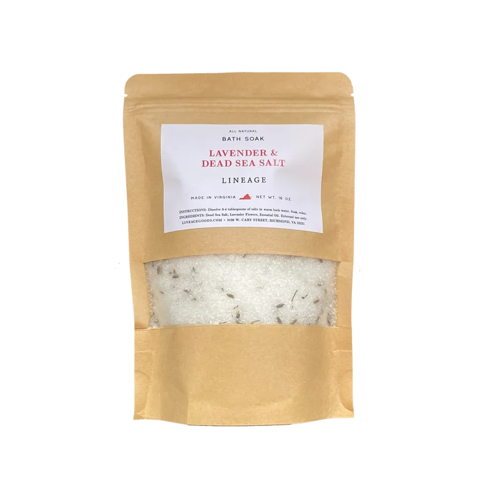 Lineage – Salt Bath Soak in Lavender & Dead Sea