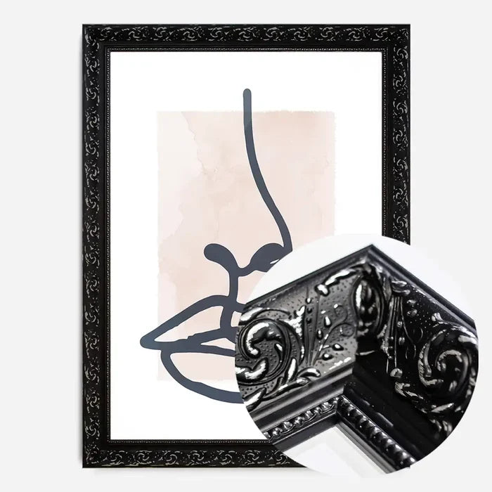 21x30cm | 8¼ x 11¾in / Black Ornate Frame