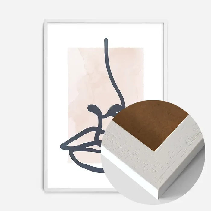 21x30cm | 8¼ x 11¾in / White Wood Frame