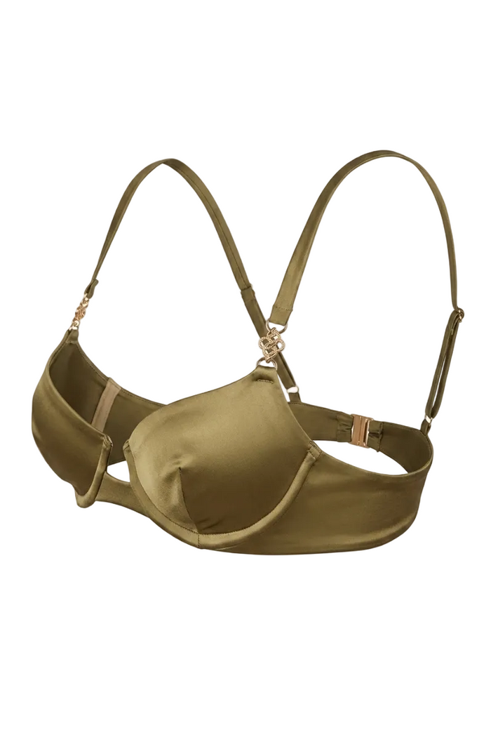 Livara Olive Star Bikini Top
