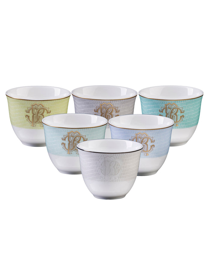 LIZZARD SUNRISE Arabic Cup Set of 6