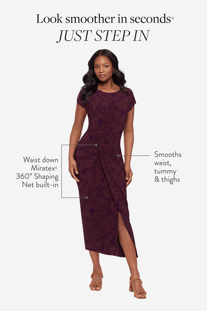 Loki Wrap Front Shaping Dress in Anthurium