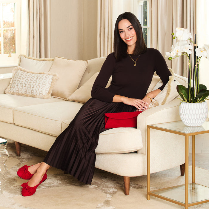 Lola: Red Suede Shoes Sole Bliss