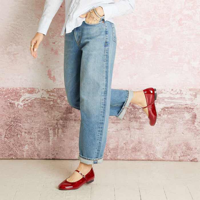 London: Deep Red Patent Shoes Sole Bliss