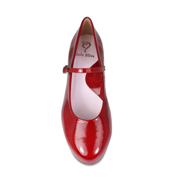 London: Deep Red Patent Shoes Sole Bliss