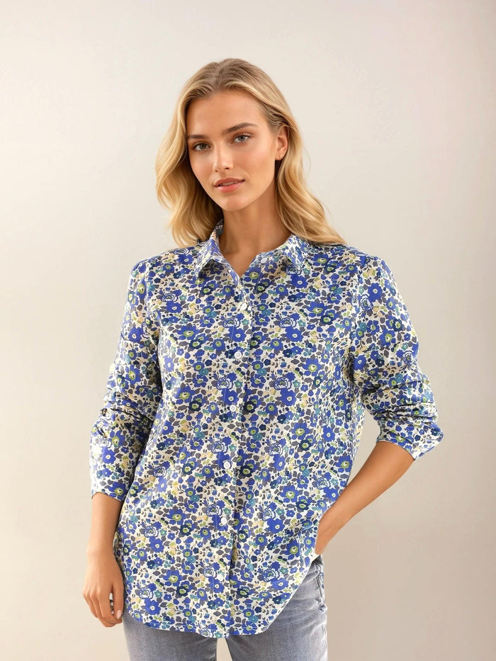 Long Sleeve Liberty Print Woman Shirt