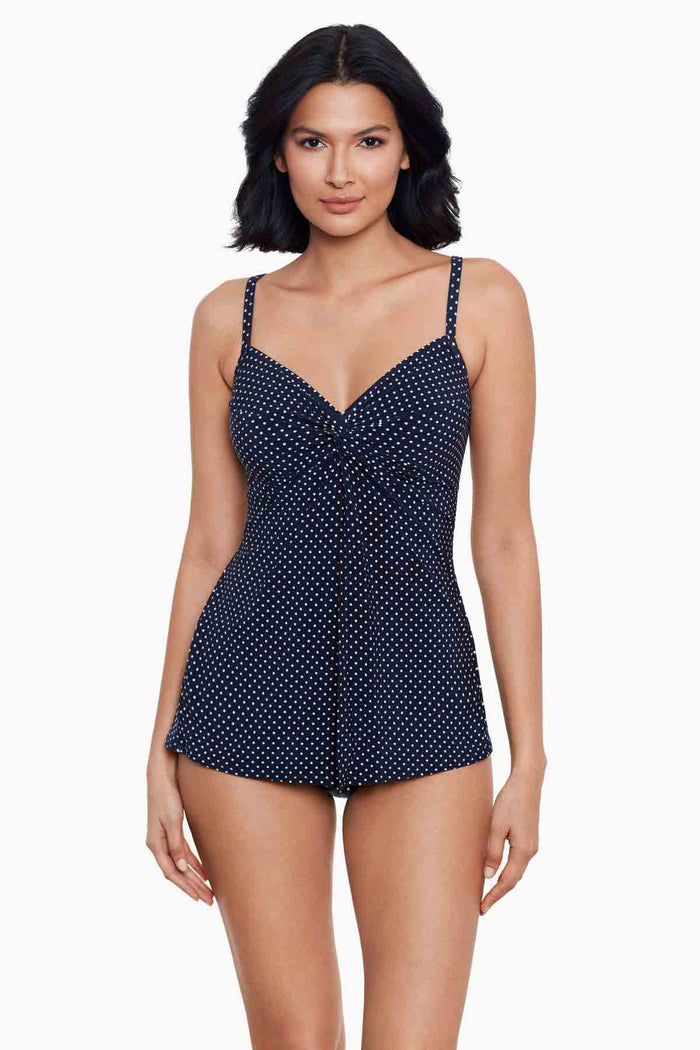 Love Knot Tankini Top in Pin Point