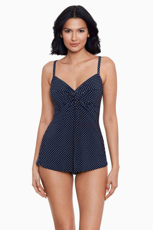 Love Knot Tankini Top in Pin Point