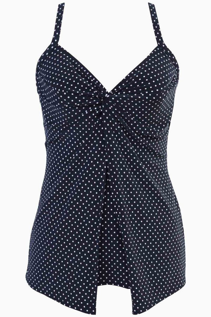 Love Knot Tankini Top in Pin Point