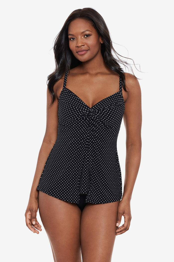 Love Knot Tankini Top in Pin Point