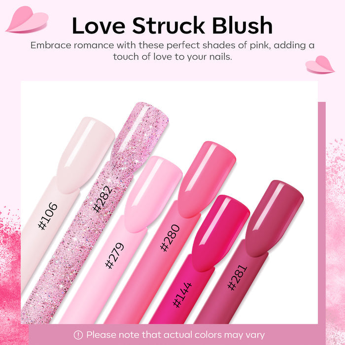 Lovestruck Blush - 6Pcs Acrylic Powder Set (0.35 Oz) Acrylic Powder Set MODELONES #