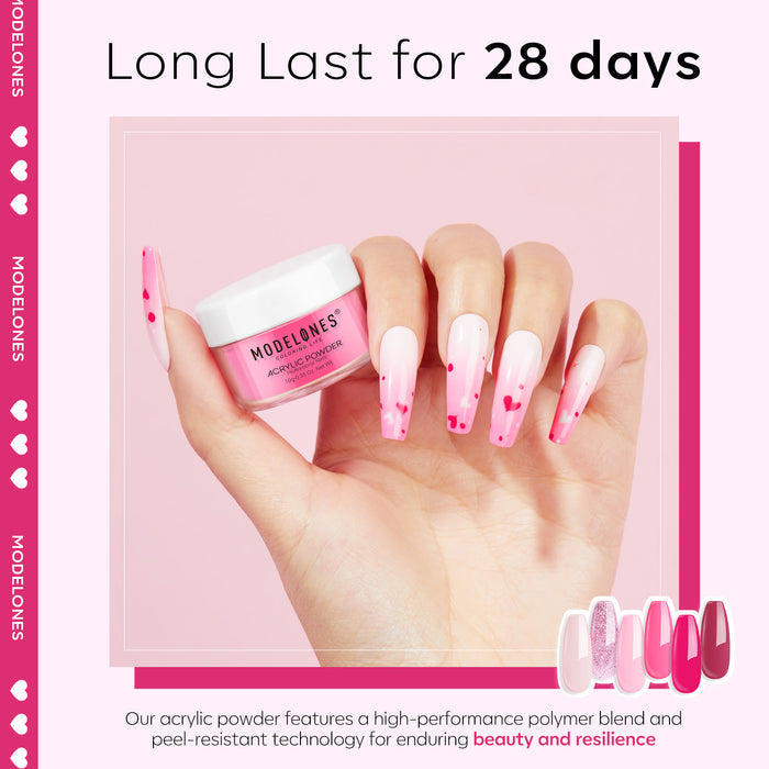 Lovestruck Blush - 6Pcs Acrylic Powder Set (0.35 Oz) Acrylic Powder Set MODELONES #