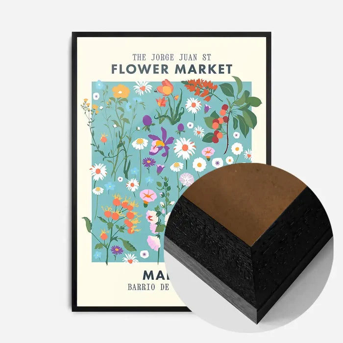 21x30cm | 8¼ x 11¾in / Black Wood Frame