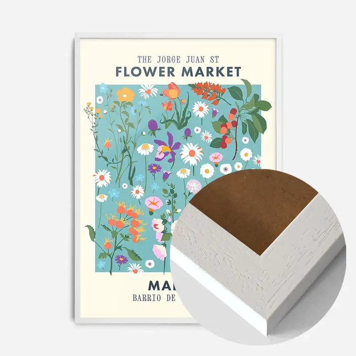 21x30cm | 8¼ x 11¾in / White Wood Frame