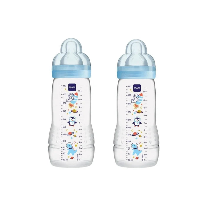 MAM Easy Active Bottle 330ml Pack of 2 - Blue Blue - ebebek - Christmas