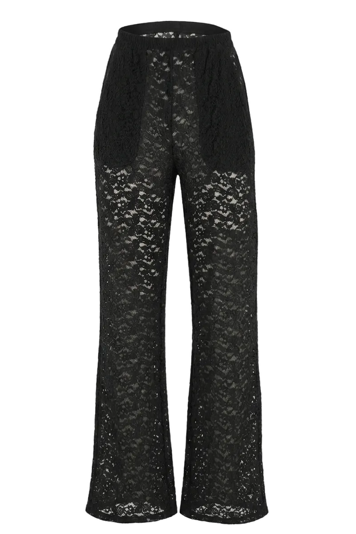 Mantra Black Guipure Pants