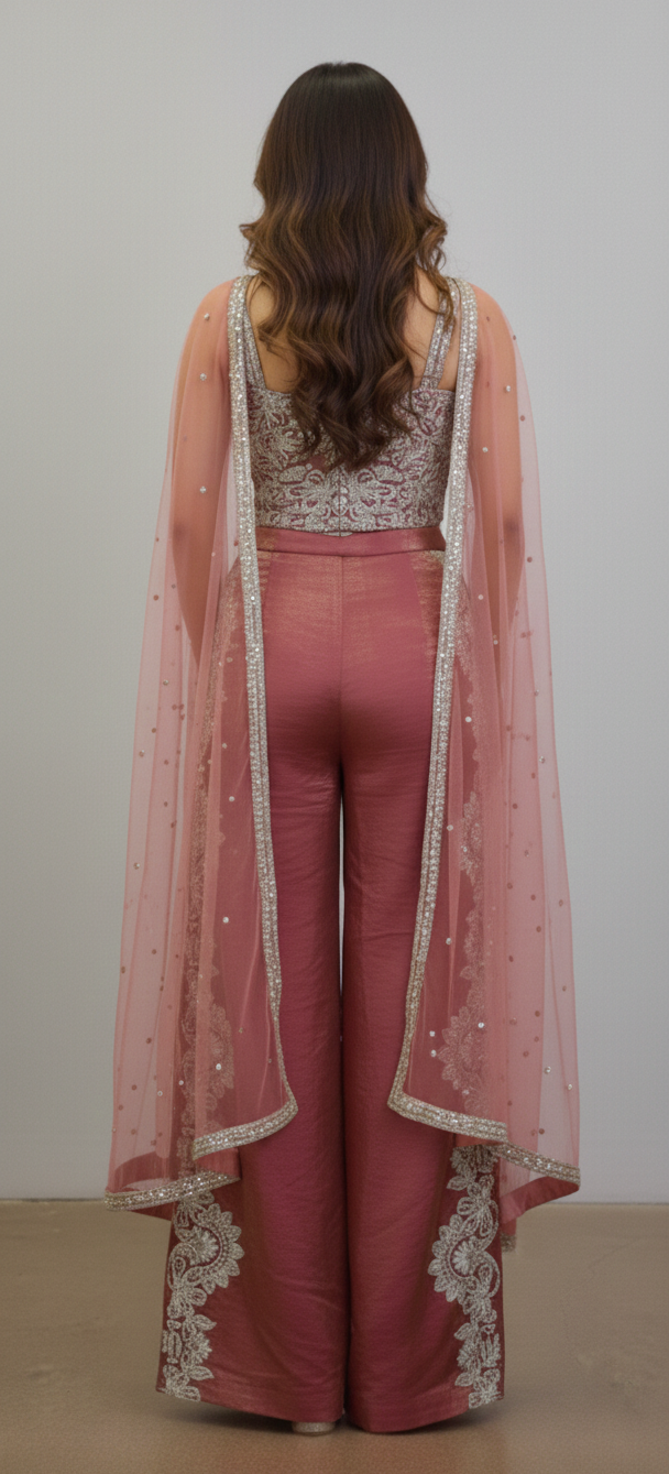 Mauve Rose Sharara Set